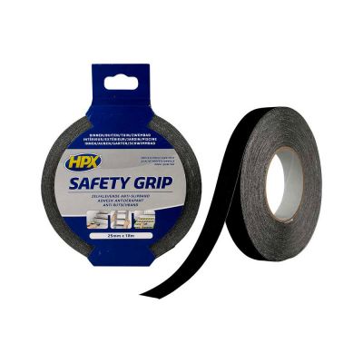 ΑΝΤΙΟΛΙΣΘΗΤΙΚΗ ΤΑΙΝΙΑ ΑΣΦΑΛΕΙΑΣ HPX SAFERY GRIP 25mmX18m ΜΑΥΡΗ