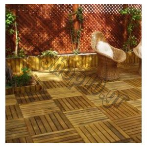 ΞΥΛΙΝΟ ΠΛΑΚΙΔΙΟ ΠΑΤΩΜΑΤΟΣ DECKING (ΑΥΛΑΚΩΤΗ ΤΑΒΛΑ) 40X40 32111