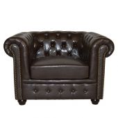 ΠΟΛΥΘΡΟΝΑ T.CHESTERFIELD HM3011.01 ΤΕΧΝΟΔΕΡΜΑ ΣΚΟΥΡΟ ΚΑΦΕ