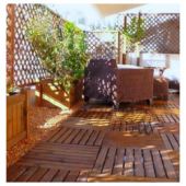 ΞΥΛΙΝΟ ΠΛΑΚΙΔΙΟ ΠΑΤΩΜΑΤΟΣ DECKING (ΑΥΛΑΚΩΤΗ ΤΑΒΛΑ) 50Χ50 30112